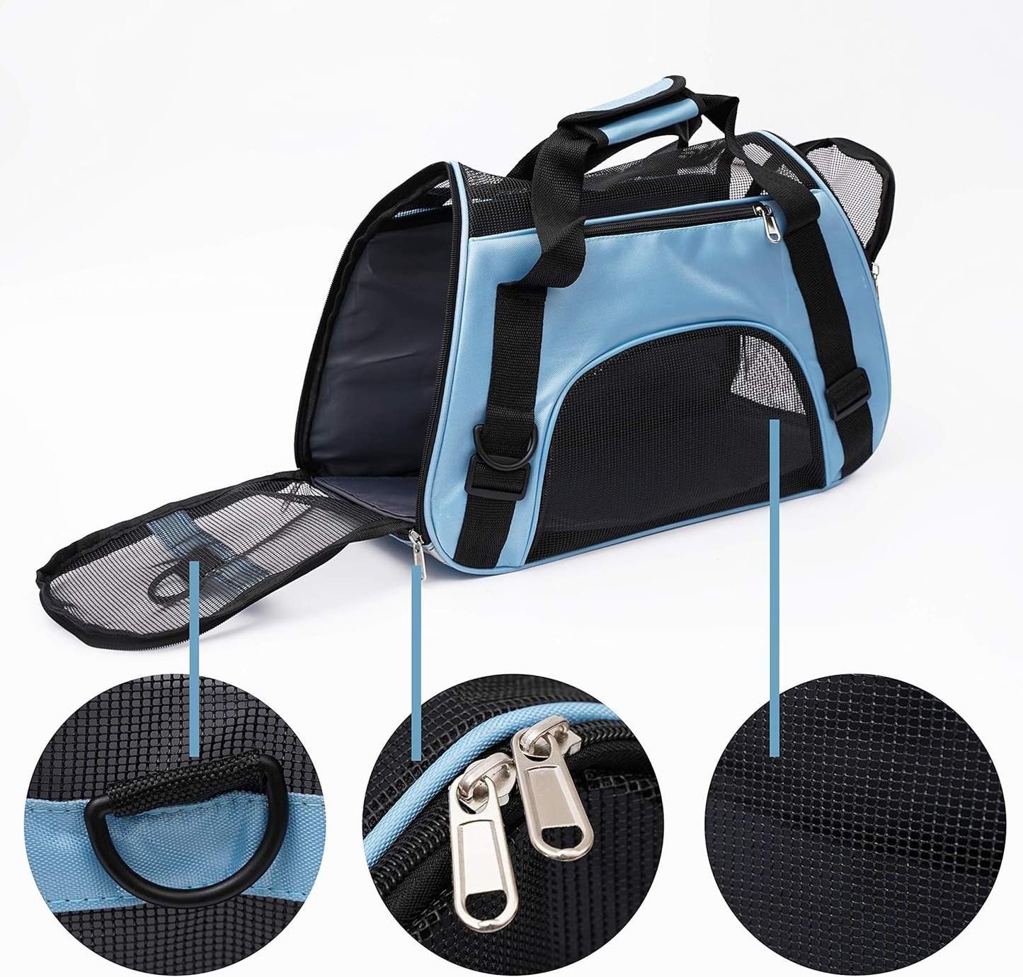 Soft-Sided Airline Pet Carrier for Small Dogs, Cats, and Puppies