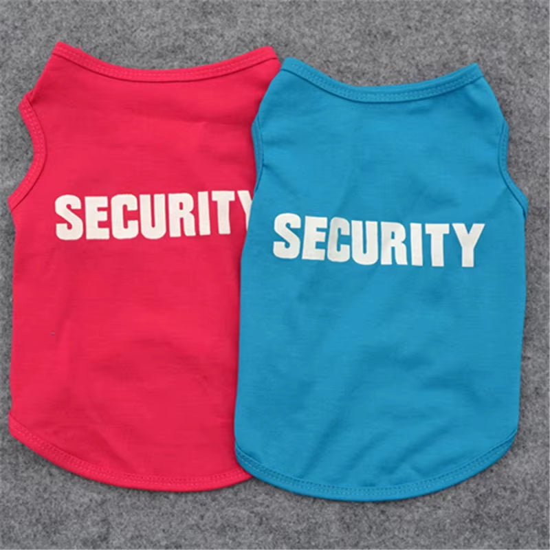 Security Clothing for Dogs Summer Pet Clothes Vest for Small Dogs Chihuahua Yorkshire Puppy Cats Low Price Pets T-Shirt Costume