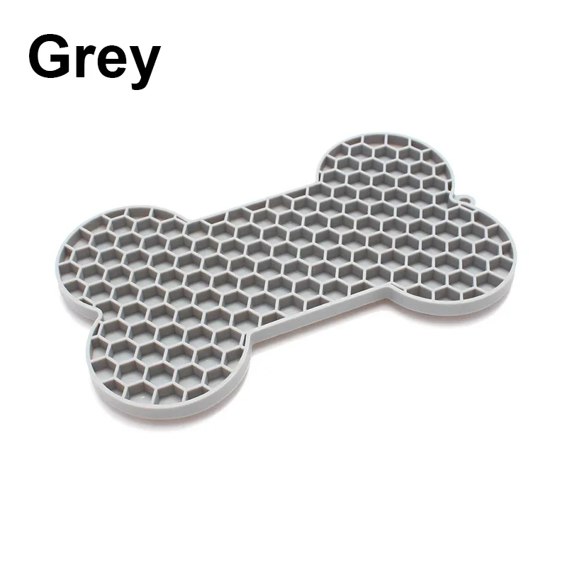 Bone-Shaped Silicone Dog Lick Pad Relieve Boredom & Anxiety with Delicious Treats Slow Eating Lickmat Feeding Dog Lick Mat