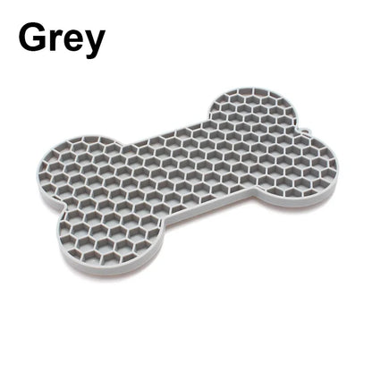 Bone-Shaped Silicone Dog Lick Pad Relieve Boredom & Anxiety with Delicious Treats Slow Eating Lickmat Feeding Dog Lick Mat