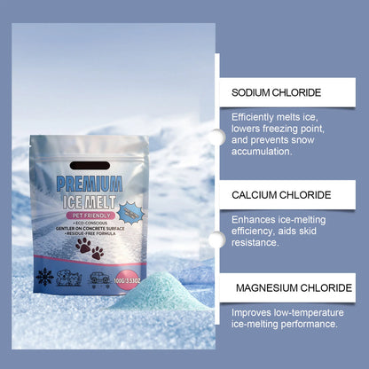 Pet Safe Ice Melt Paws Protections, Anti-Slip Winter Essentials for Dog and Cat Paws Care,Driveway Sidewalk Safe