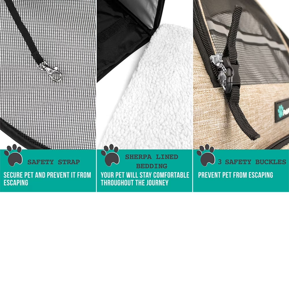 Deluxe Pet Carrier Backpack, Heather Taupe