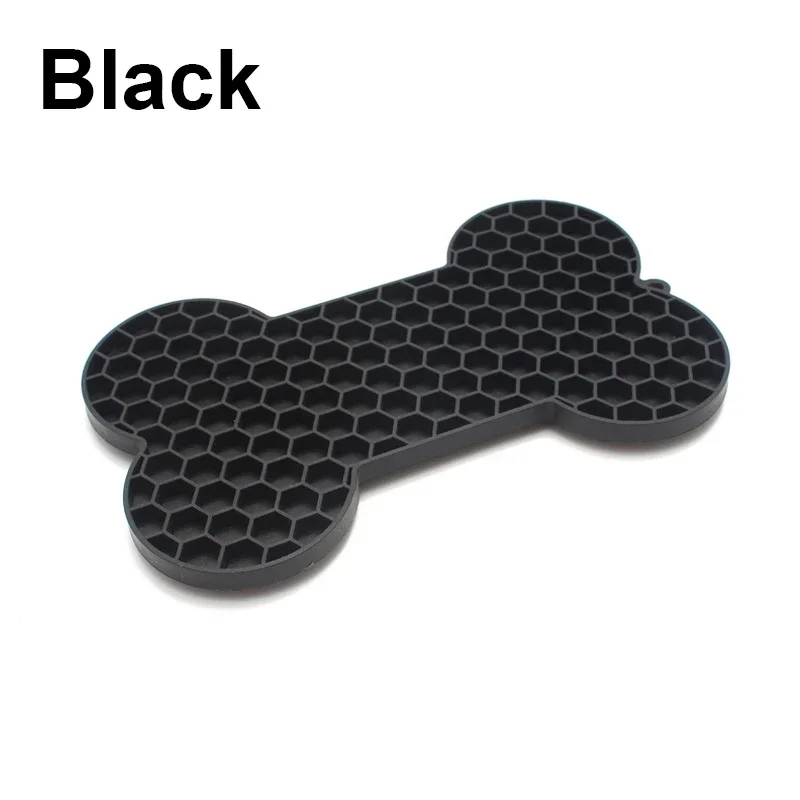 Bone-Shaped Silicone Dog Lick Pad Relieve Boredom & Anxiety with Delicious Treats Slow Eating Lickmat Feeding Dog Lick Mat