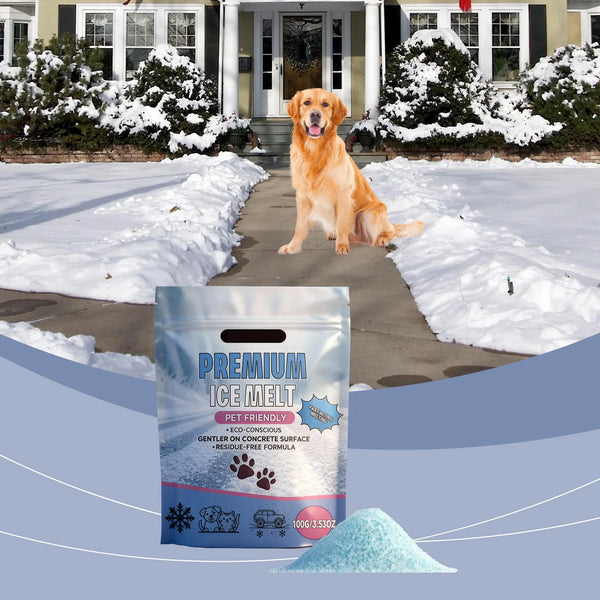Pet Safe Ice Melt Paws Protections, Anti-Slip Winter Essentials for Dog and Cat Paws Care,Driveway Sidewalk Safe