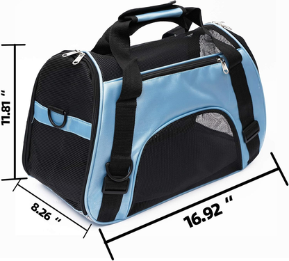 Soft-Sided Airline Pet Carrier for Small Dogs, Cats, and Puppies