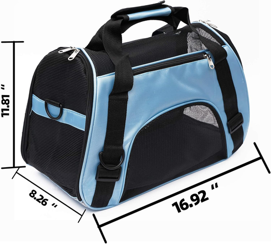 Soft-Sided Airline Pet Carrier for Small Dogs, Cats, and Puppies