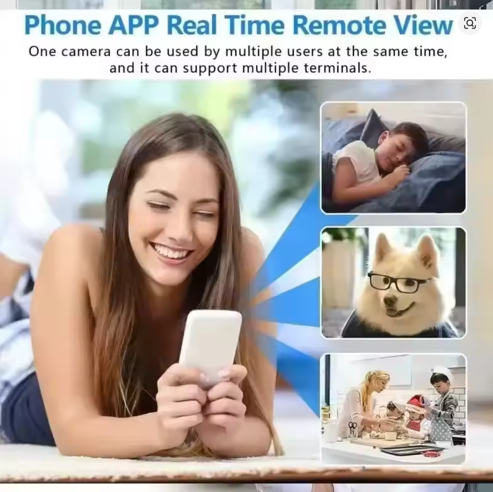 Mini 1080P WiFi Pet Camera with Night Vision and Motion Detection