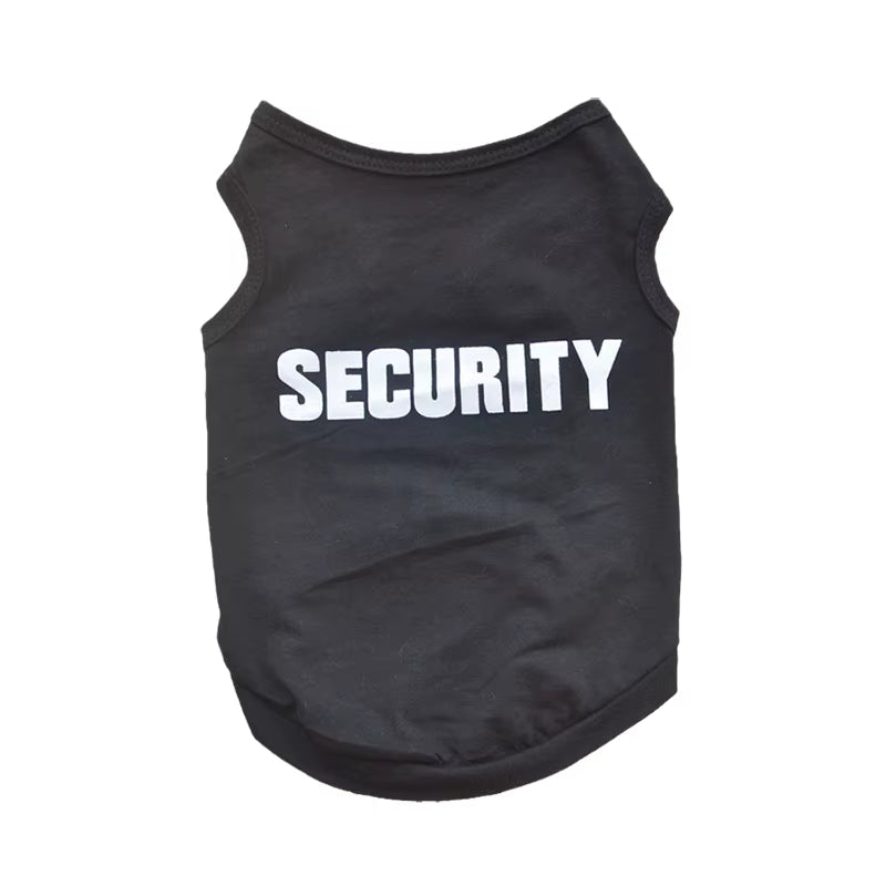 Security Clothing for Dogs Summer Pet Clothes Vest for Small Dogs Chihuahua Yorkshire Puppy Cats Low Price Pets T-Shirt Costume