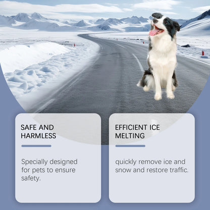 Pet Safe Ice Melt Paws Protections, Anti-Slip Winter Essentials for Dog and Cat Paws Care,Driveway Sidewalk Safe